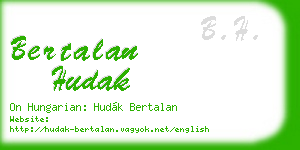 bertalan hudak business card