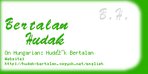 bertalan hudak business card